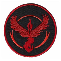 Pokemon Go Iron On Patch 3&quot; Team Valor Red Round Game Fan Embroidered Applique - $3.95