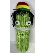 Plush Reggae Pickle with Rasta Hat and Dreadlocks 10 inch Stuffed Character - £9.15 GBP