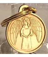 wendells Guardian Angel 1&quot; Bronze Key Chain Tag He Will Command Angels K... - $65.76 MXN