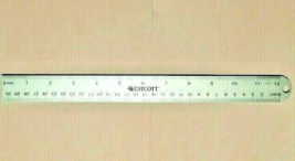 Westcott 12-inch Blue Anodized Aluminum Ruler  English Metric Markings C... - $10.80