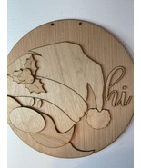 Santa Hi Wood Christmas Door Hanger Blank - €15,54 EUR