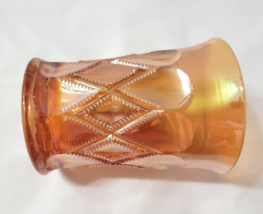 Millersburg Marigold Diamonds Pattern Carnival Glass Tumbler 3-7/8&quot; - £22.42 GBP