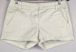 J Crew Shorts Womens 0 White Low Rise 3 inch Seam Chino Style Shorts - £11.62 GBP