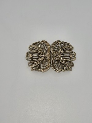 Vintage Women&#39;s Ornate Dress Belt Buckle Clip - $41.48
