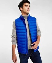 Club Room Men&#39;s Quilted Packable Puffer Vest Blue-Size Large - $29.99