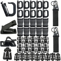 Tactical Gear Clip Buckle Strap D-ring Hooks Keychain Strap Molle Outdoo... - £12.62 GBP