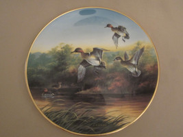 GREEN-WINGS AT MARSH collector plate LYNN KAATZ Ducks Unlimited WATERFOW... - $29.99