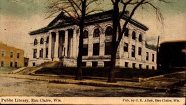 WI, Eau Claire, Wisconsin, Public Library Building, 1913 DB POSTCARD BK64 - £3.88 GBP