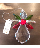 Ganz Crystal Expressions FACET BALL Holiday ANGEL Christmas ORNAMENT Red... - $17.57 CAD