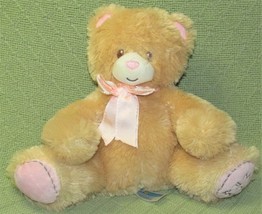 Kids Preferred My First Bear Baby Teddy Plush Pink Tan Stuffed Animal 9&quot; Toy - £8.63 GBP