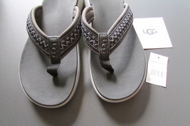 UGG Sandal Shoes Union Tasman Flip Flops Black Gray Size 10 New - £59.66 GBP