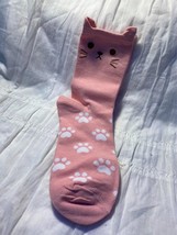 Ladies Socks 1 Pr. (New) Crew- Cat SOCK- Pink - £7.15 GBP