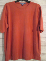 Quickreflex Men&#39;s Size 2XL  Short Sleeve Shirt Orange Casual Top Polyest... - £7.10 GBP