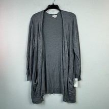 Style &amp; Co Womens Plus 2X Grey Heather Long Open Front Cardigan NWT CF32 - $27.43