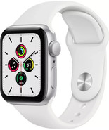 Apple Watch SE GPS 40mm Aluminum MYDM2LL/A Silver White Band - $229.55 CAD