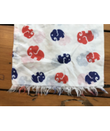Vintage 80s Red White Blue Republican Elephant GOP Silky Fringe Scarf 67... - £31.59 GBP
