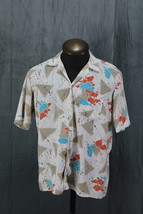 Vintage Button Down Shirt - Adstract Triangle and Splatter Pattern - Men... - $1,047.00 MXN