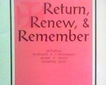 Return, Renew &amp; Remember: Music for the Pasch [Paperback] Julie Smith an... - $14.40