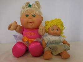 Cabbage Patch Kid Dolls one Large in Pink CPK  + 1 small Cabbage patch doll  - $22.78
