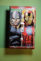 Avengers Thor Iron Man Light Switch Cover comic book superhero room deco... - $7.91