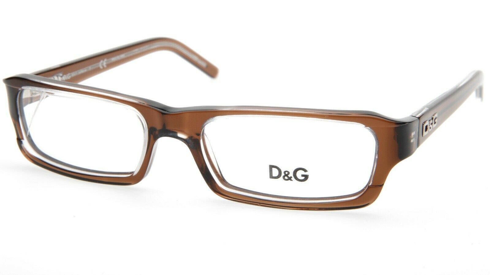 D&G Dolce & Gabbana DG 1144 758 BROWN CLEAR EYEGLASSES DISPLAY MODEL 50mm "RE... - $63.21