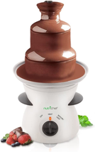 Nutrichef 3 Tier Chocolate Fondue Fountain - Electric Stainless Chocolat... - $474.39 MXN