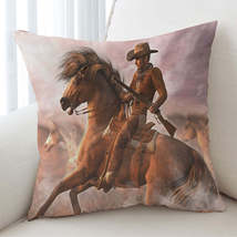Cool Western Horse the Range Rider Cushion Cover - $301.37 MXN