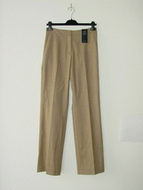 NWT PIAZZA SEMPIONE Brown Wool Flannel Judy Trouser Pants 40/6 Made In I... - $105.29