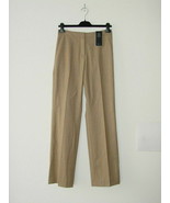 NWT PIAZZA SEMPIONE Brown Wool Flannel Judy Trouser Pants 40/6 Made In I... - $105.29