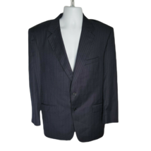 Jos. A Bank Classy 2 Button Suit Jacket ~  Sz 42R ~ Blue ~ Pin Striped ~ Lined  - £50.59 GBP