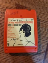 THE VERY BEST OF CONNIE FRANCIS CONNIES 15 BIGGEST HITS  8-TRACK TAPE CA... - £4.13 GBP