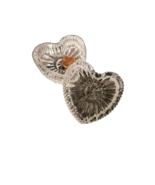 Clear Ribbed Heart Shaped Glass Trinket Box With Lid - $12.77