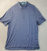 JACHS Polo Shirt Mens Size 2XL Blue Knit Polyester Short Sleeve Slit Collared - £14.06 GBP