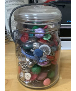 Atlas E-Z Seal Canning Jar with Vintage Buttons - $19.16 CAD