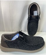 Hey Dude Slip On Shoes Mens 13 Paul Knit Casual Black Brown Water Resist... - $39.59