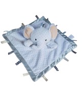 Manhattan Toy Company Lovey Elephant Security Blanket White Gray Dots 11X11 - £31.06 GBP