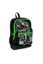 Kids Dark Green Black Dinosaur Patterned USB 3-pack School Bag Set SET0123825 - £197.40 GBP