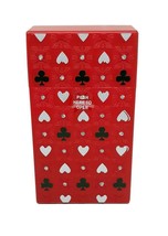 Fujima Red Hearts And Clubs 100s Size Push-N-Open Cigarette Case - $8.90