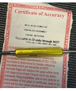 Vermont Gage M2.5 x 0.45 6H Go/No-Go Taperlock Plug Gage Assembly + Cert... - €102,76 EUR