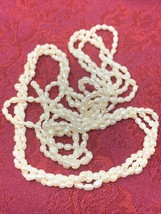 Vintage Three Strand Seed Pearl Cream-Colored Baroque Necklace 28&quot; (21-1363) - £37.92 GBP