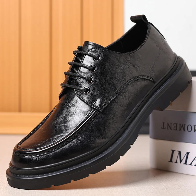 men oxfords shoes Footwear Sneakers Shoes Men genuine Leather Casual Lace-up Wal - £71.15 GBP