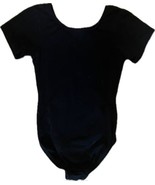Moret Girls Dance Leotard Size 8 / 10 Black Solid Short Sleeve Leo - €10,23 EUR