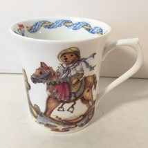Vintage Queens China Mug Colour Box Tales of Teddies Teddy Bear Rocking Horse - £13.95 GBP