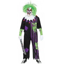 Demented Clown Halloween Costume Boy’s 8-10 Beetlejuice Joker Scary Evil... - £16.35 GBP