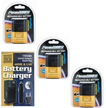 3 Batteries + Charger For Sony FDR-AXP33 FDR-AXP35 FDR-AX700 HDR-CX450 HDR-CX455 - £47.11 GBP