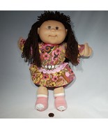 Cabbage Patch Kids Doll PlayAlong Pink Dress Brown Hair Eyes 17&quot; 2004 Ho... - £31.09 GBP