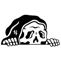 Grim Reaper Vinyl Decal  Hooded Skull Sticker for Car, Laptop, Toolbox ... - $3.92