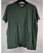 Boggi Milano Mens Crewneck Distressed SS T-Shirt Green L - $36.63