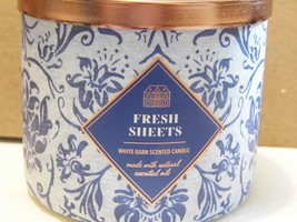 FRESH SHEETS Bath &amp; Body Works 3 Wick Candle  14.5OZ  New - £20.46 GBP