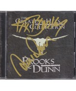 Signed BROOKS &amp; DUNN Autographed CD COUNTRY w/ COA - GREATEST HITS COLLE... - £97.72 GBP